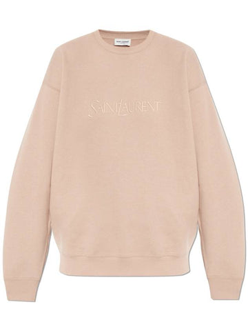 hooded sweatshirt 802001 Y36SW 9950 NUDE ROSE - SAINT LAURENT - BALAAN 1