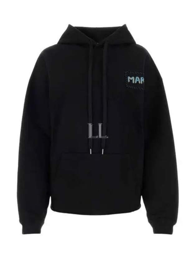 Logo Print Hooded Top Black - MARNI - BALAAN 2