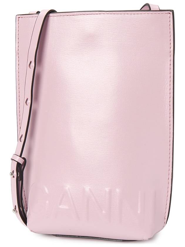 Women's Banner Logo Cross Bag Pink - GANNI - BALAAN 3