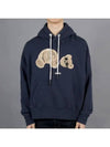 Bear Patch Logo Hoodie Navy - PALM ANGELS - BALAAN 2