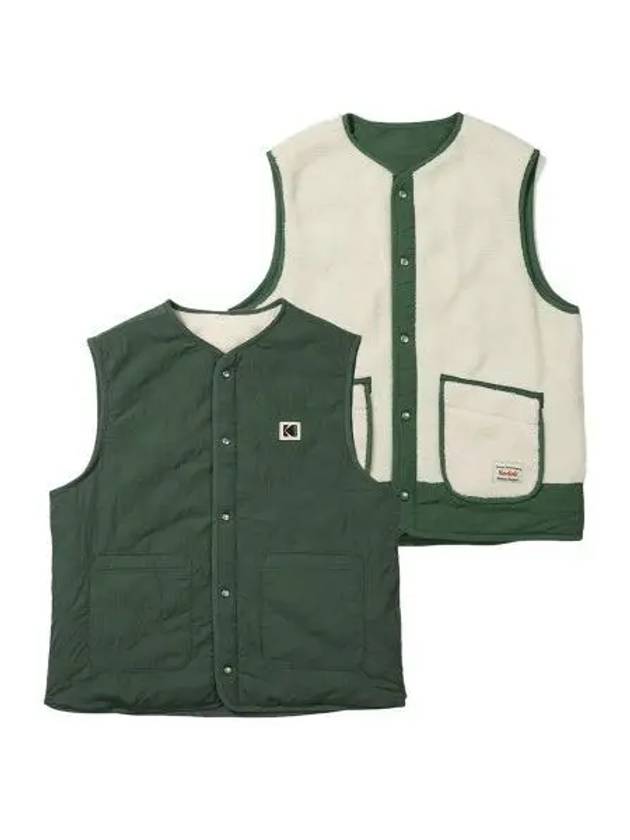 KODAK Brownie Reversible Fleece Vest IVORY - KODO - BALAAN 1