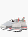 Running mesh striped heel tab tricolor platform sole sneakers gray - THOM BROWNE - BALAAN 3