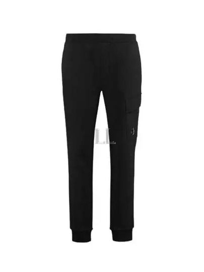 Diagonal Raised Fleece Cargo Track Pants Black - CP COMPANY - BALAAN 2