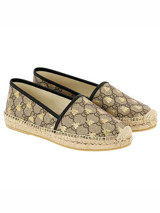 GG Supreme Bee Espadrille Loafer Beige 505917 9N010 8460 - GUCCI - BALAAN 1