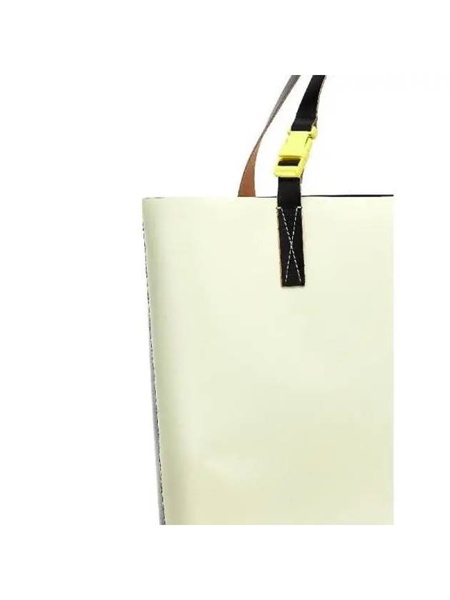 Logo Shopper Tote Bag Black White - MARNI - BALAAN 4