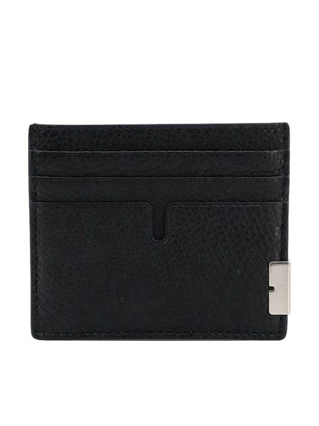 Grained Leather Card Wallet Black - BURBERRY - BALAAN 2