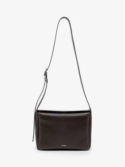 Flap Small Leather Shoulder Bag Brown - JIL SANDER - BALAAN 2