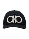 Gancini Logo Base Ball Cap Black - SALVATORE FERRAGAMO - BALAAN 2