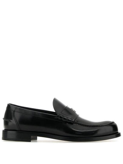 Mr G Mocassin Leather Loafers Black - GIVENCHY - BALAAN 2