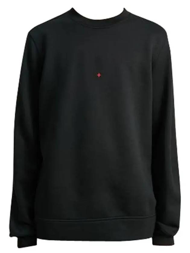 Marina Back Logo Cotton Blend Sweatshirt Black - STONE ISLAND - BALAAN 2