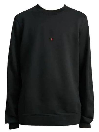 Marina Back Logo Cotton Blend Sweatshirt Black - STONE ISLAND - BALAAN 2