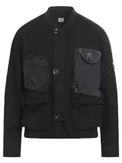 50 Fili Gum Lens Medium Zip-Up Jacket Black - CP COMPANY - BALAAN 2