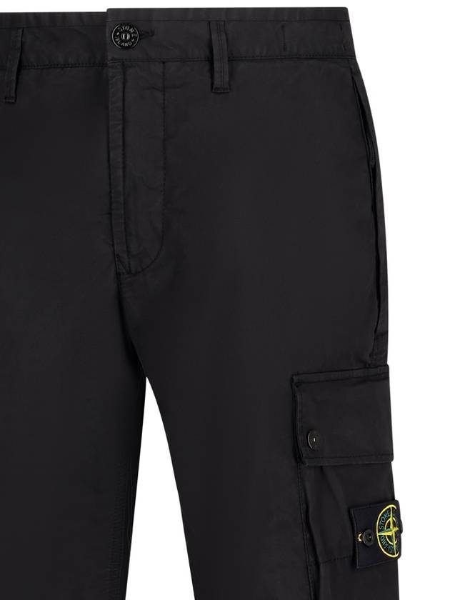 Wappen Cargo Bermuda Shorts Black - STONE ISLAND - BALAAN 4