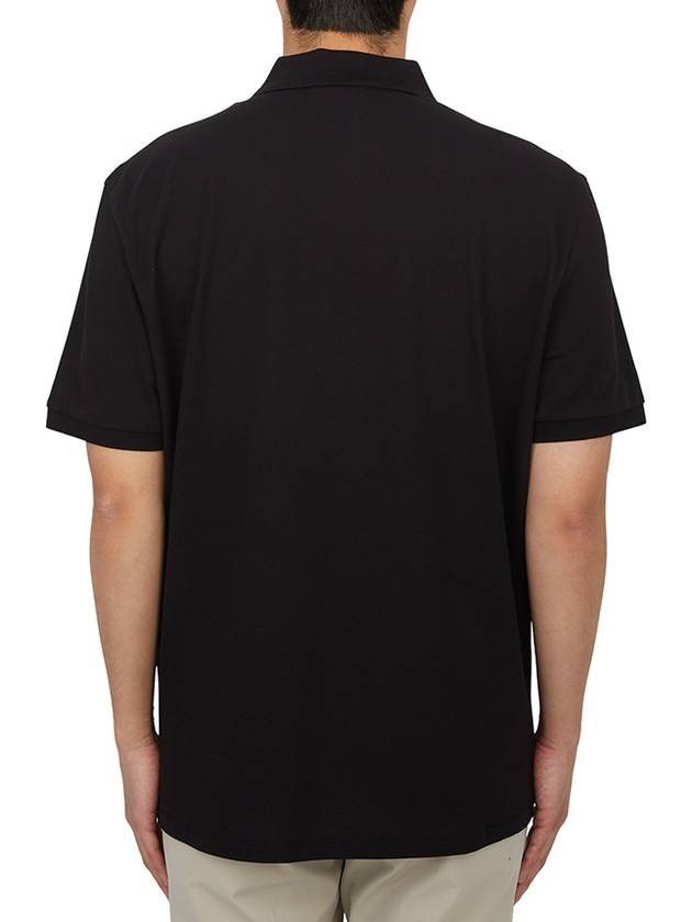 Logo Cotton Polo Shirt Black - CP COMPANY - BALAAN 4