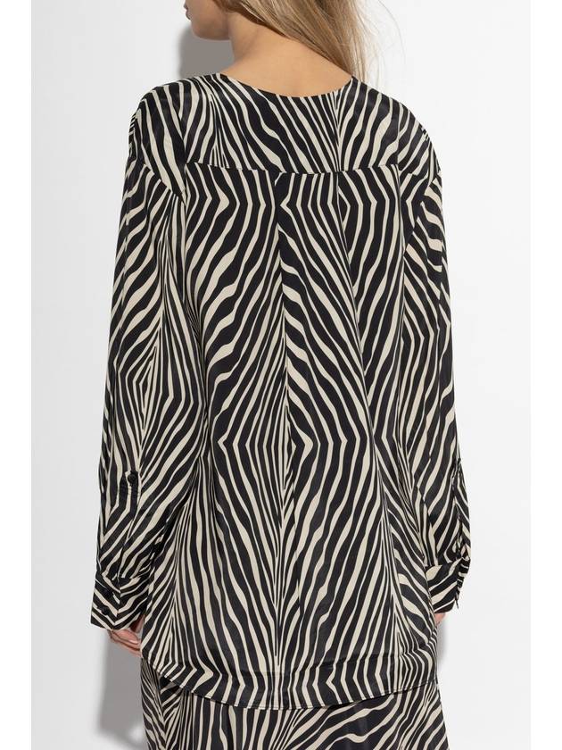 By Malene Birger Shirt With Animal Pattern, Women's, Black - BY MALENE BIRGER - BALAAN 4