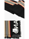 Icon Stripe Logo Scarf Black - BURBERRY - BALAAN 4