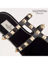 Rockstud Flat Rubber Flip Flops Black - VALENTINO - BALAAN 7