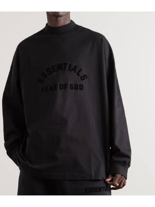 The Black Collection Long Sleeve T Shirt Jet - FEAR OF GOD ESSENTIALS - BALAAN 1