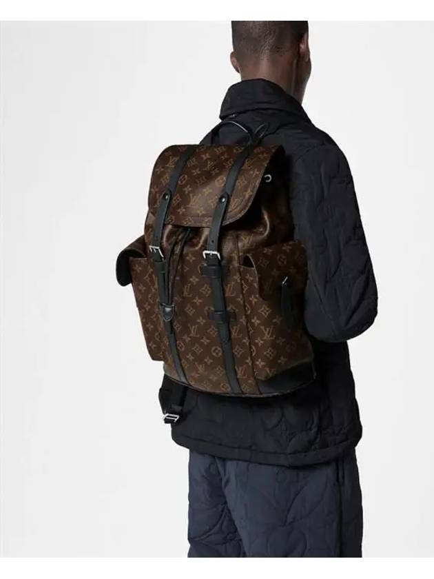 Christopher MM Monogram Macassar Canvas Backpack Brown - LOUIS VUITTON - BALAAN 5