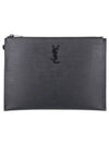 Monogram Strap Tablet Clutch Bag Black Black - SAINT LAURENT - BALAAN 2