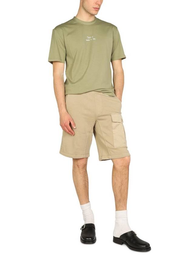 Pocket Bermuda Shorts Beige - TEN C - BALAAN 3