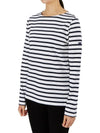 Women's Meridame II Striped Long Sleeve T-Shirt Neige Marine - SAINT JAMES - BALAAN 3