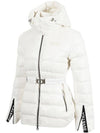 Women s goose down padded jacket Pigna belted hoodie VDDJ25235 WHS - DUVETICA - BALAAN 1