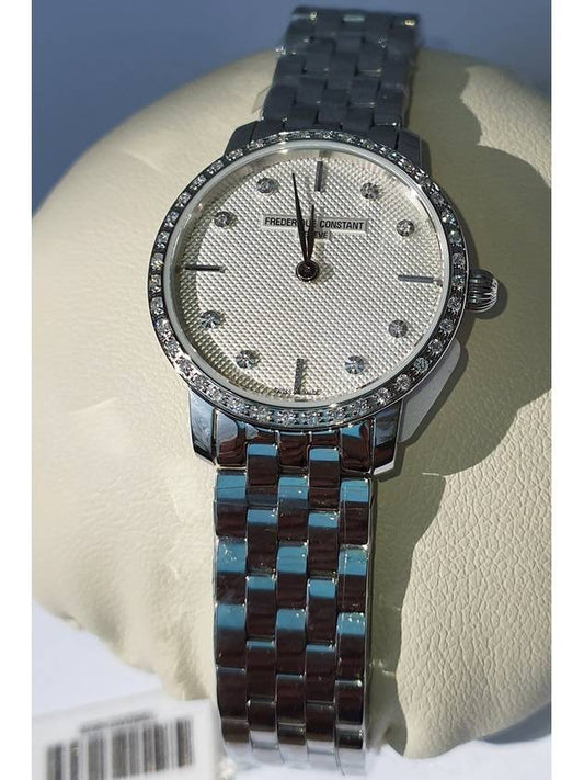 48 Weselton diamond setting 5mm thick slim line women’s quartz watch - FREDERIQUE CONSTANT - BALAAN 2