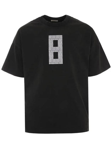 FG24FW50101558GWJ 001 8 Crew Neck Black Short Sleeve T Shirt - FEAR OF GOD - BALAAN 1