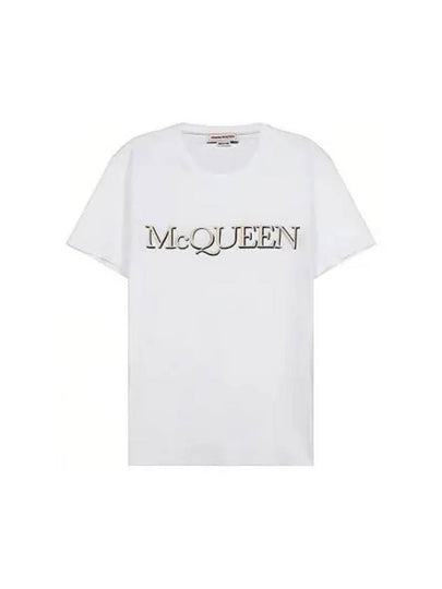 Girocolo Logo Short Sleeve T-Shirt White - ALEXANDER MCQUEEN - BALAAN 2