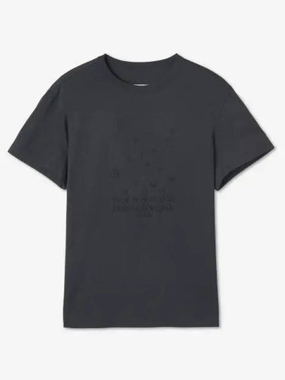 Numeric Embroidered Logo Mako Cotton Short Sleeve T-Shirt Black - MAISON MARGIELA - BALAAN 2