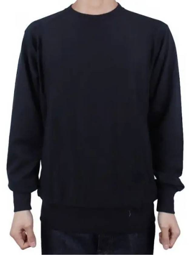 Men s Elastic High Gauge Sweatshirt Ink Black A24SP01NU INKBLACK 1120840 - AURALEE - BALAAN 1