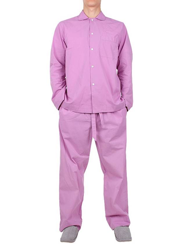 Poplin Long Sleeve Shirt Purple Pink - TEKLA - 6