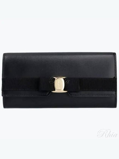 Vara Bow Continental Long Wallet Black - SALVATORE FERRAGAMO - BALAAN 2