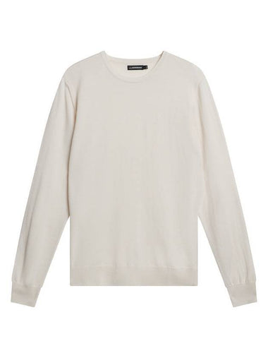 Lyle Merino Crew Neck Knit Top Cloud White - J.LINDEBERG - BALAAN 1