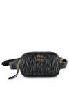 Matelasse Leather Belt Bag Black - MIU MIU - BALAAN 2