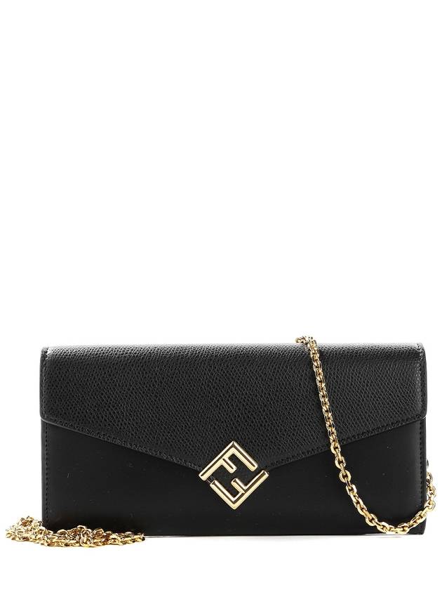 FF Diamond Continental Chain Long Wallet Black - FENDI - BALAAN 2