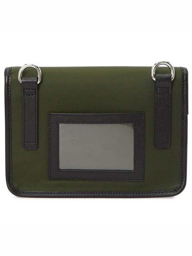 Re-Nylon Saffiano Leather Smartphone Case Cross Bag Green - PRADA - BALAAN 3