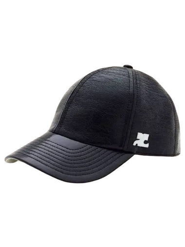 Signature Logo Baseball Ball Cap Black - COURREGES - BALAAN 1