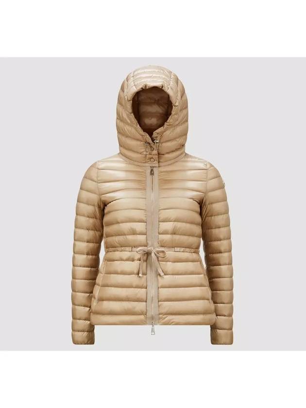 1A10300 53048 205 RAIE Beige Hooded Down Jacket - MONCLER - BALAAN 2