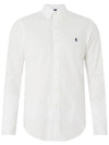 Men's Pony Slim Fit Long Sleeve Shirt White - POLO RALPH LAUREN - BALAAN.