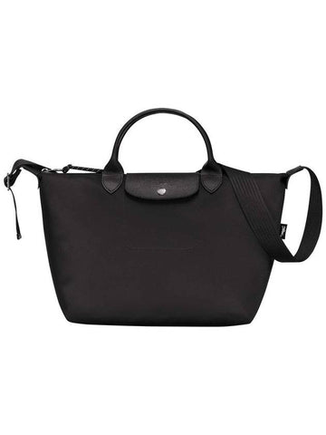 Le Pliage Energy Top Handle Shoulder Bag Black - LONGCHAMP - BALAAN.