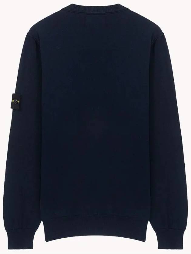 Logo Patch Knit Top Navy - STONE ISLAND - BALAAN 3