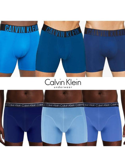 Intense Power Micro Boxer Brief 3 Pack Blue - CALVIN KLEIN - BALAAN 2