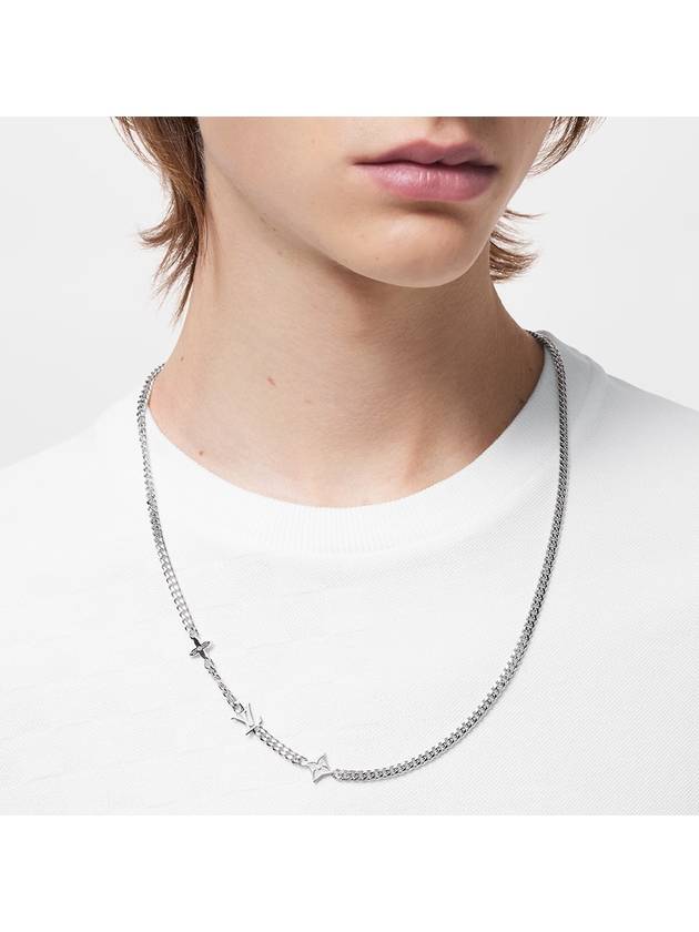 Monogram Row Necklace Silver - LOUIS VUITTON - BALAAN 4