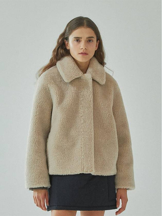 Reversible shearling simple jumper - PINBLACK - BALAAN 1