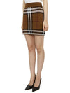 Check Jacquard Mini Pencil Skirt Brown - BURBERRY - BALAAN 3