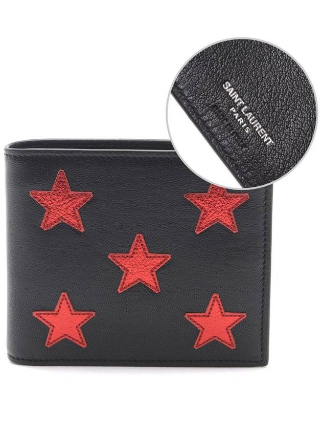 17S S Men’s Star Patch Card Bicycle Wallet - SAINT LAURENT - BALAAN 1