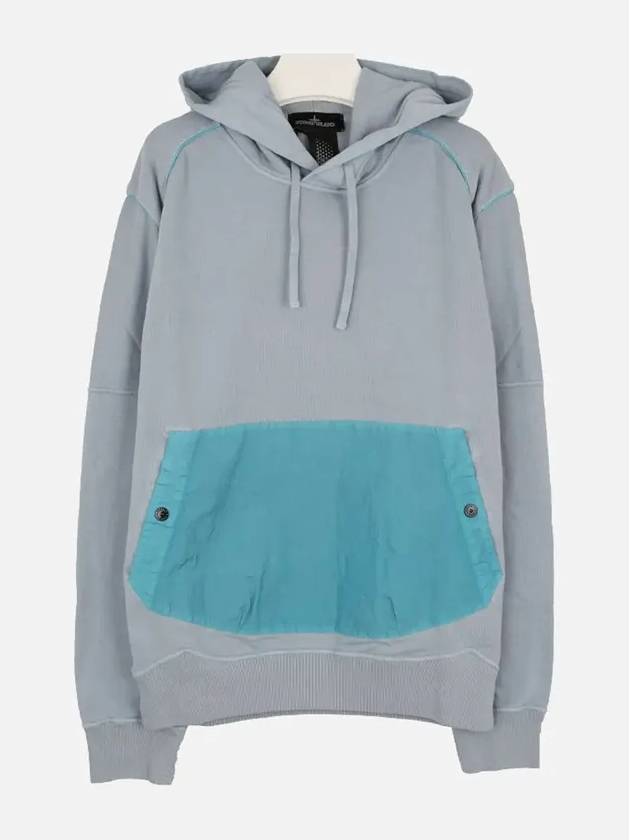 Shadow Project Fleece Hoodie Blue - STONE ISLAND - BALAAN 3