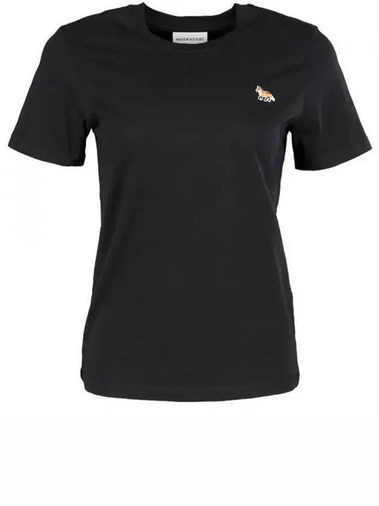 Baby Fox Patch Regular Short Sleeve T-Shirt Black - MAISON KITSUNE - BALAAN 2